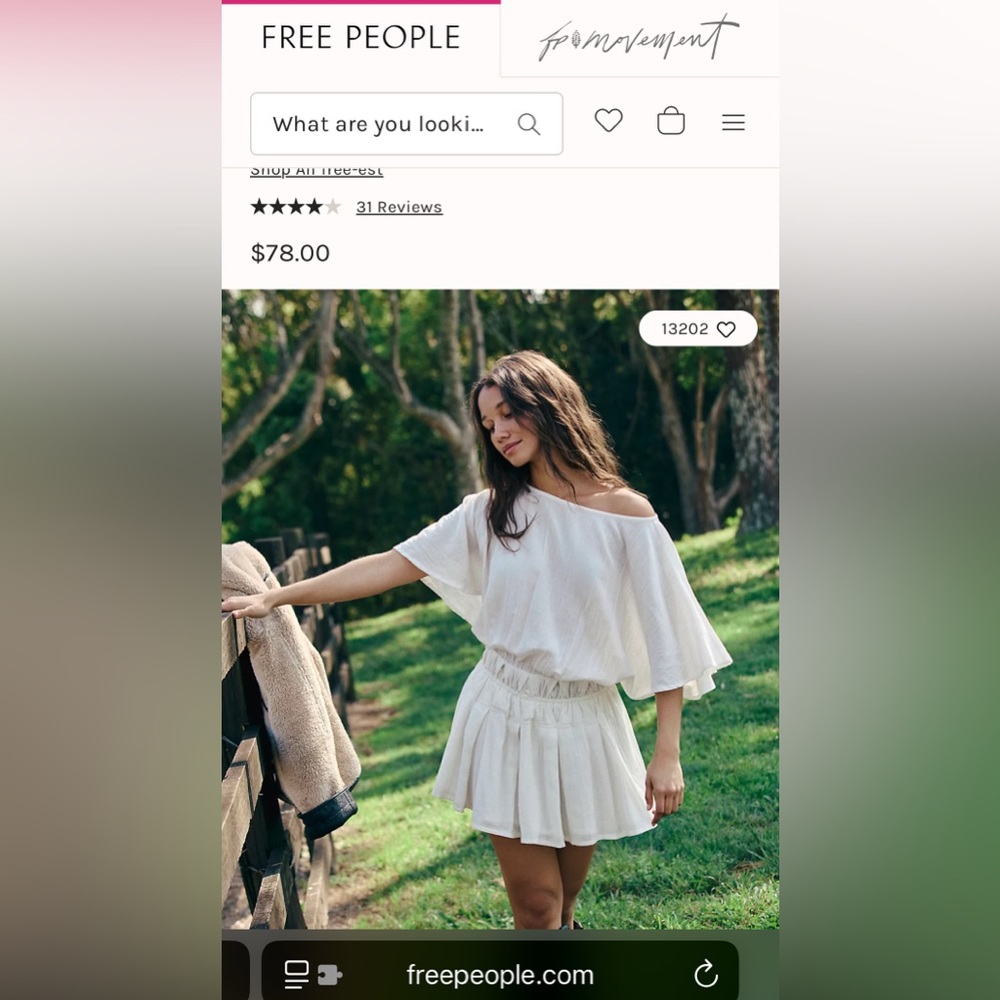 Free People Ivory Sutton Mini Dress
